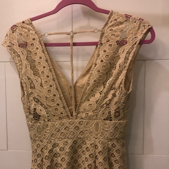 👗EUC/Free People Creme Lacey Mini Dress - Picture 8 of 8